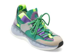 Pantofi sport BITE THE BULLET verzi, 221008, din material textil imagine