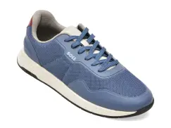 Pantofi sport BOSS albastri, 3962, din material textil imagine