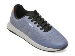 Pantofi sport BOSS albastri, 3962, din material textil imagine