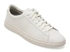 Pantofi sport BOSS albi, 2853, din piele naturala imagine