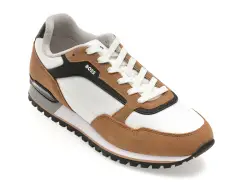 Pantofi sport BOSS albi, 3221, din piele ecologica imagine