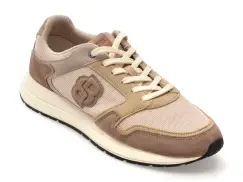 Pantofi sport BOSS bej, 4612, din material textil si piele naturala imagine