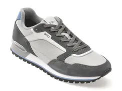 Pantofi sport BOSS gri, 3221, din piele ecologica imagine