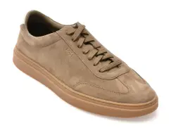 Pantofi sport BOSS kaki, 8715, din piele intorasa imagine