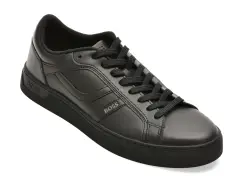 Pantofi sport BOSS negri, 2636, din piele ecologica imagine