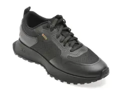 Pantofi sport BOSS negri, 3195, din material textil imagine