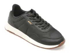 Pantofi sport BOSS negri, 6481, din material textil imagine