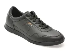 Pantofi sport BOSS negri, 6525, din piele ecologica imagine