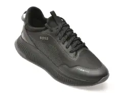 Pantofi sport BOSS negri, 8700, din material textil imagine