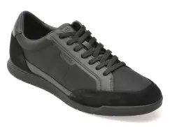 Pantofi sport BOSS negri, 8864, din material textil imagine