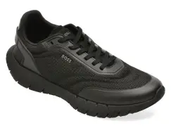 Pantofi sport BOSS negri, 8946, din material textil imagine