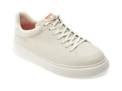 Pantofi sport CAMPER albi, RUNNER, din piele naturala imagine