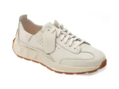 Pantofi sport CLARKS albi, CRAFT SPEED, din piele naturala imagine