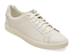 Pantofi sport CLARKS albi, ROMSLAC, din piele naturala imagine