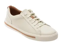 Pantofi sport CLARKS albi, UN MAUI LACE, din piele naturala imagine