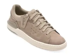 Pantofi sport CLARKS gri, COURTLITE 2 RUN, din nabuc imagine