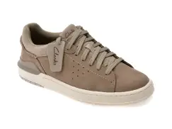 Pantofi sport CLARKS gri, COURTLITE 2 RUN, din nabuc imagine