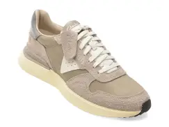 Pantofi sport CLARKS gri, CRAFT WICK LACE, din material textil si piele naturala imagine