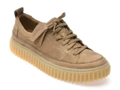 Pantofi sport CLARKS gri, TORHILL LACE, din nabuc imagine