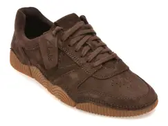 Pantofi sport CLARKS maro, SHARPHAM LACE, din piele intoarsa imagine