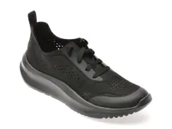 Pantofi sport CLARKS negri, SOLEVANA TIE, din material textil imagine