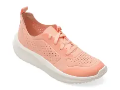 Pantofi sport CLARKS roz, SOLEVANA TIE, din material textil imagine