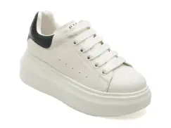Pantofi sport EPICA alb-negru, 70637, din piele naturala imagine
