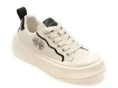 Pantofi sport EPICA alb-negru, M1362, din piele naturala imagine
