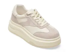 Pantofi sport EPICA albi, 258812, din piele naturala imagine