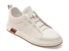 Pantofi sport EPICA albi, 300166, din piele naturala imagine