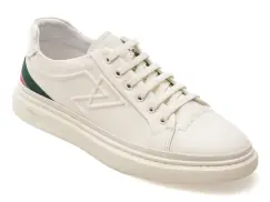 Pantofi sport EPICA albi, 56273, din piele naturala imagine