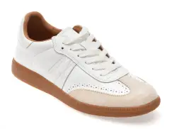 Pantofi sport EPICA albi, 5657, din piele naturala imagine
