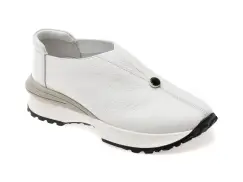 Pantofi sport EPICA albi, 589A101, din piele naturala imagine