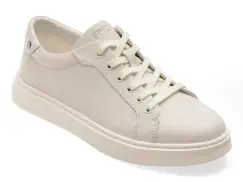 Pantofi sport EPICA albi, 59960, din piele naturala imagine