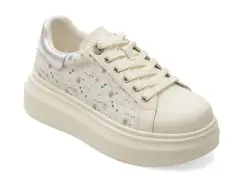 Pantofi sport EPICA albi, 706, din piele naturala imagine