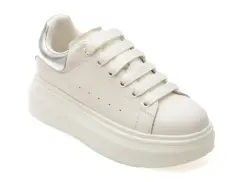 Pantofi sport EPICA albi, 70622, din piele naturala imagine