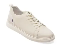 Pantofi sport EPICA albi, 8161, din piele naturala imagine
