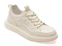 Pantofi sport EPICA albi, 82013, din piele naturala imagine