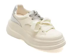 Pantofi sport EPICA albi, C1925, din piele naturala imagine