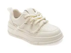 Pantofi sport EPICA albi, H809912, din piele ecologica imagine