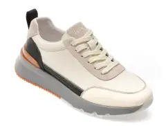 Pantofi sport EPICA albi, LN14, din piele naturala imagine