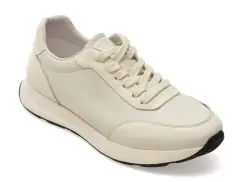 Pantofi sport EPICA albi, LN45, din piele naturala imagine