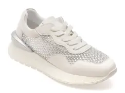 Pantofi sport EPICA albi, QS639, din material textil imagine