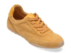Pantofi sport EPICA galbeni, QS881, din piele intoarsa imagine