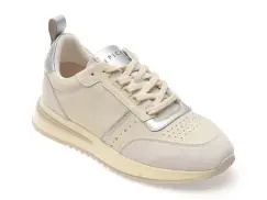 Pantofi sport EPICA gri, QS510, din piele naturala imagine