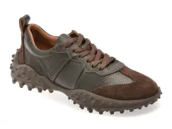 Pantofi sport EPICA maro, 589A406, din piele naturala imagine