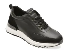 Pantofi sport EPICA negri, 19358, din piele naturala imagine