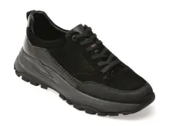Pantofi sport EPICA negri, 2511A1, din piele naturala imagine