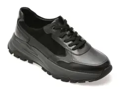 Pantofi sport EPICA negri, 2511C1, din piele naturala imagine