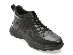 Pantofi sport EPICA negri, 58215, din piele naturala imagine